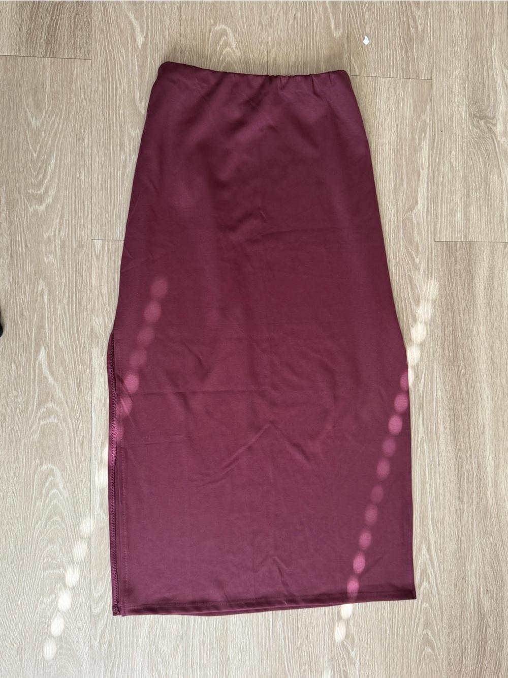 Slim-Fit Maroon Pencil Skirt